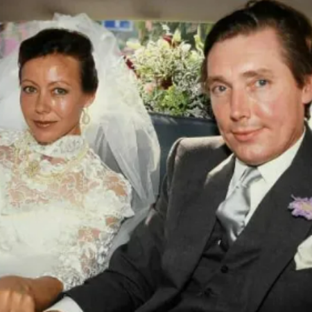 Jenny Agutter and Johan Tham on their wedding day.